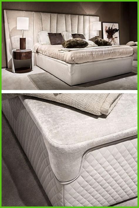 Exclusive Modern Italian Leather And Velvet Bed In 2020 Bed Back