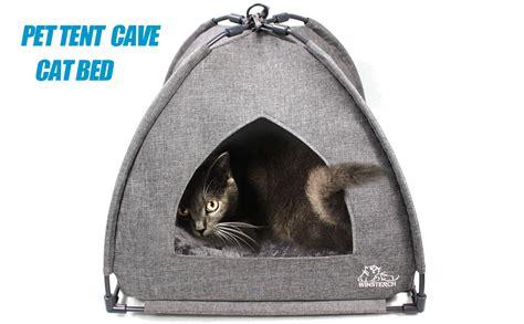 Winsterch Warm Cat Bed Cavecat Cave Bed Kitten Bed With Washable
