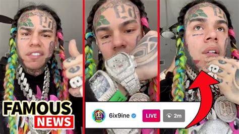 6ix9ine breaks ig live record with 2 million views full video king of ny gooba and flexes