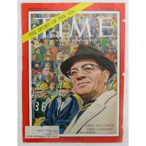 Vince Lombardi Signed 1962 Time Magazine Jsa Pristine Auction