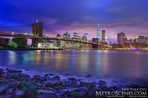 New York City Skyline At Night In 2014