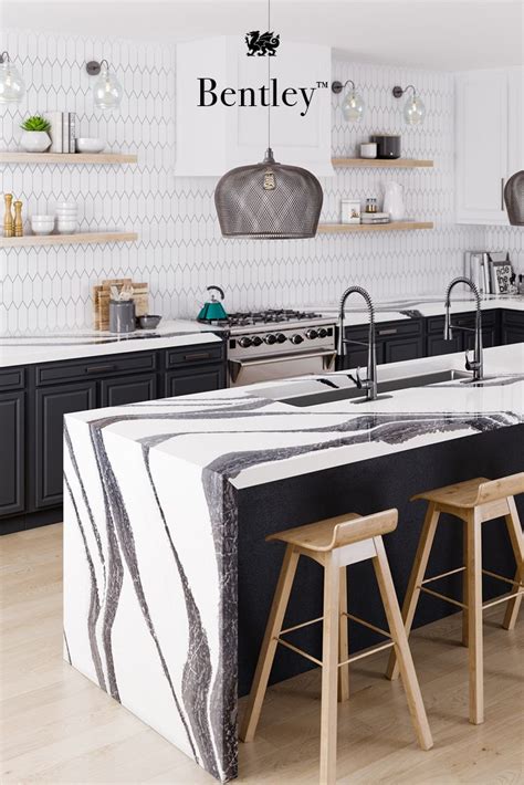 Bentley Is A Striking Choice For Black And White Countertops With