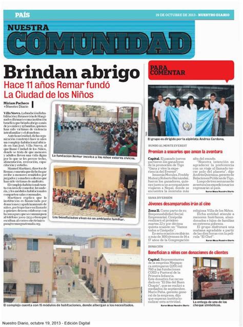 Reportaje Gráfico En El Periódico Nuestro Diario De Guatemala
