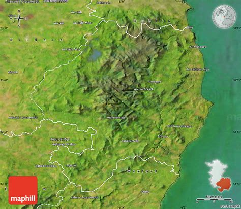Satellite Map Of Wicklow