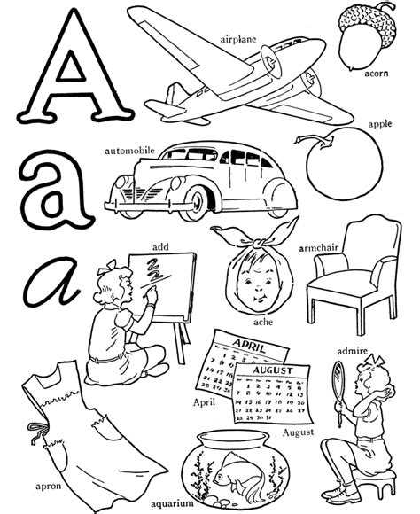 Abc Alphabet Words Abc Letters And Words Activity Sheets Letter A