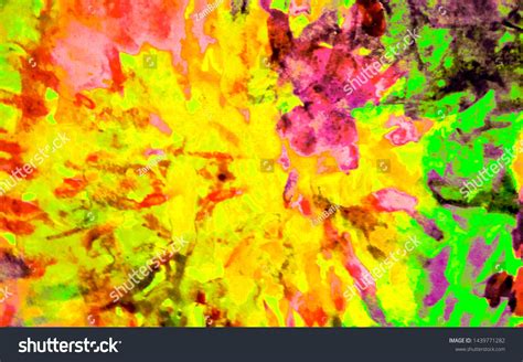 Vibrant Watercolor Background Creative Bright Paint Texture Wet Brush
