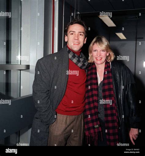 Actor Robert Lindsay With Wife Diane Weston December 1986 Arriving At