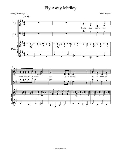 Fly Away Medley Sheet Music For Piano Voice Download Free In Pdf Or