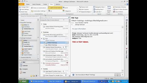 Outlook 2010 Using The Conversation View Youtube