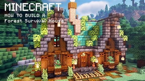 Minecraft How To Build A Forest Survival House Youtube