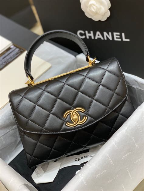 Chanel Leather Flap Bag With Top Handle As1174 23x14x9cm A109pp1150