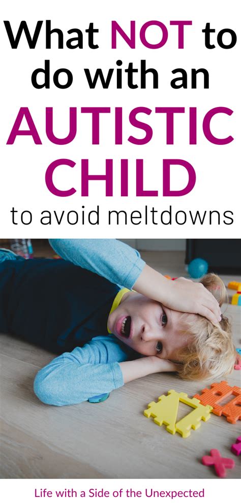 What Not To Do With An Autistic Child Autistic Children Autism