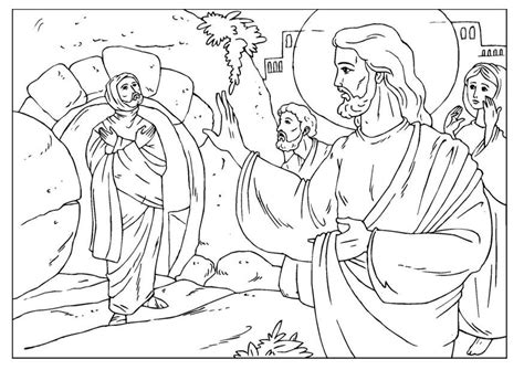 Free Jesus Raises Lazarus Coloring Page Download Free Jesus Raises