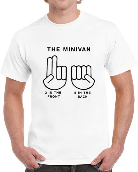 mini van shocker hand gesture rude offensive t shirt