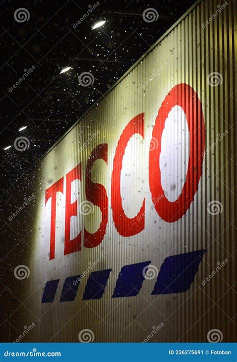 Tesco Logo On Supermarket Sign Editorial Photo Image Of Banner