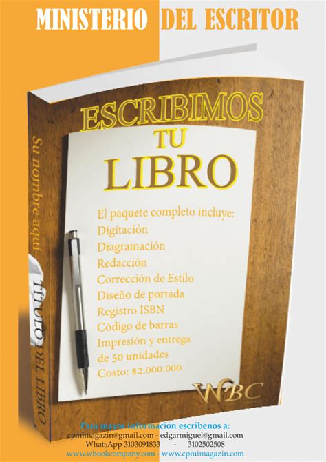 Escribir Un Libro Editorial Wbc Writers Book Company