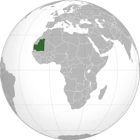 Location Of The Mauritania In The World Map