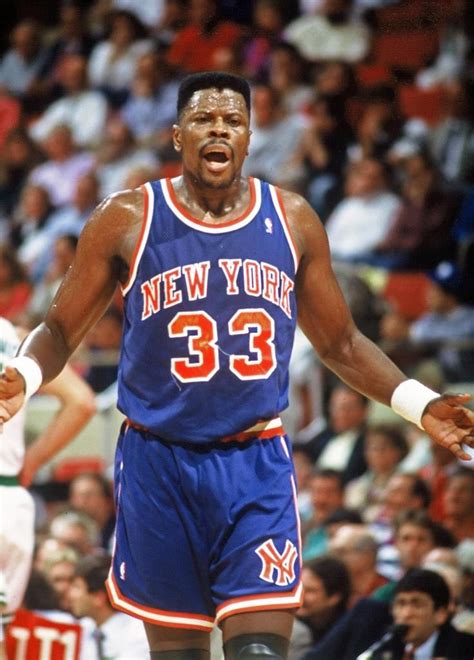 New York Knick Patrick Ewing Trots Down The Court Knicks Basketball