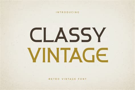 Classy Vintage Retro Vintage Font Sensatype Studio