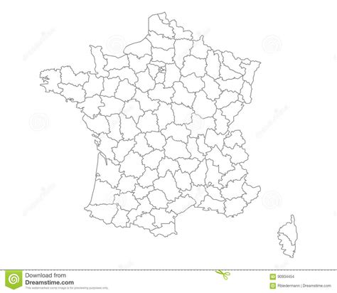Kaart Van Frankrijk Vector Illustratie Illustration Of Aardrijkskunde
