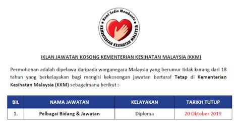 Contohnya, kementerian kesihatan malaysia dengan kerjasama beberapa agensi lain turut menganjurkan program 'let's talk minda sihat' untuk menggalakkan rakyat lebih terbuka. Jawatan Kosong Kementerian Kesihatan Malaysia (KKM)