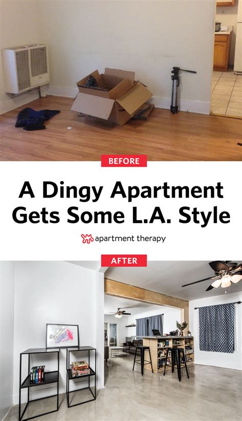 Before And After A Dingy Apartment Gets Some La Style Diy Apartments