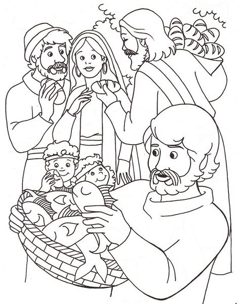 Miracles Of Jesus Coloring Pages Coloring Pages
