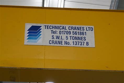 Technical Cranes Ltd 5 Ton Overhead Crane