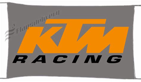 Ktm Racing Gray Grey Landscape Flag Banner 5 X 3 Ft 150 X 90 Cm