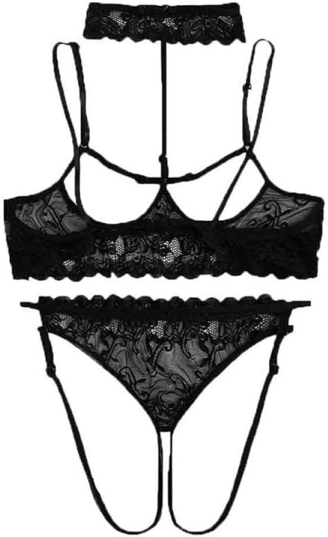 xqtx sexy lingerie lingerie sexy bra set fashion women sexy black lace bras thong sets amazon