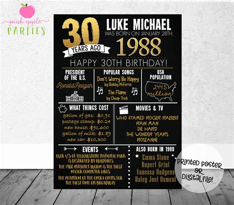 30 30th Birthday Poster Templates Example Document Template