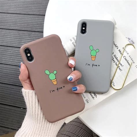 Plant Phone Case Cute Green Cactus Iphone Cases Bff Phone Cases