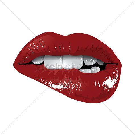 Woman Biting Lips Vector Image 1498716 Stockunlimited