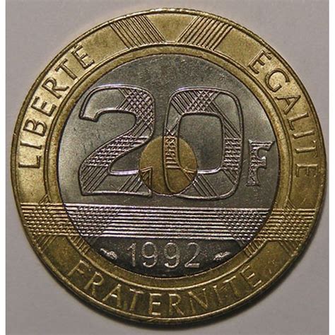 Monnaie Française Mont Saint Michel Très Rare 20 Francs 1992 4 Séries