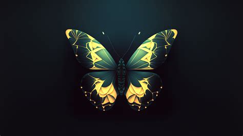 Wallpaper Ai Art Minimalism Butterfly Simple Background Insect