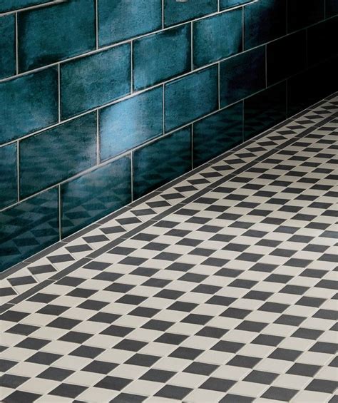Victorian Blackwhite Border Tile Topps Tiles Black Mosaic Tile