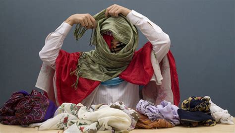 artists views of muslim head scarves at an austrian cultural forum exhibition the new york times