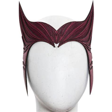 Scarlet Witch Wanda Vision Costume Mask Superhero Cosplay Mask Headw