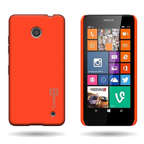 Neon Orange Hard Case For Nokia Lumia 635 Protective Slim Fit Matte
