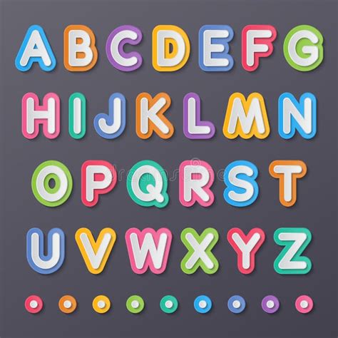 Paper Capital Alphabet Letters Stock Vector Illustration Of Flat