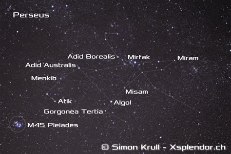 Xsplendor - Astrofotografie Sternbild Perseus Constellation Perseus