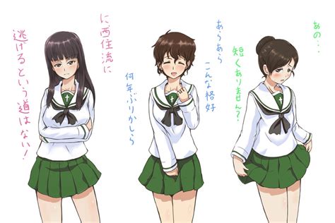 Nishizumi Shiho Akiyama Yoshiko And Isuzu Yuri Girls Und Panzer