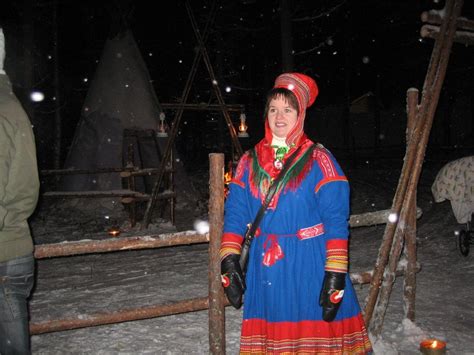 Sámi Traditional Dress Grandma In Lapland