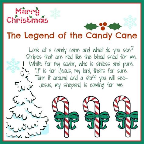 And not just because they taste delicious. The Legend of the Candy Cane: Free Printable and a ...