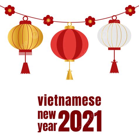 Vector Vietnamese New Year 2021 Decoration Lamp Design Lamp New Year