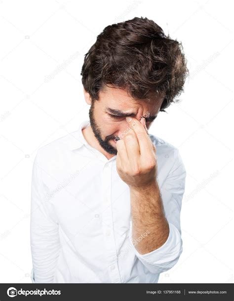 Funny Man Crying With Sad Expression — Stock Photo © Kues