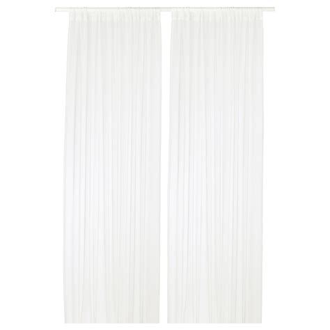 Teresia Sheer Curtains 1 Pair White 145x300 Cm Ikea Eesti