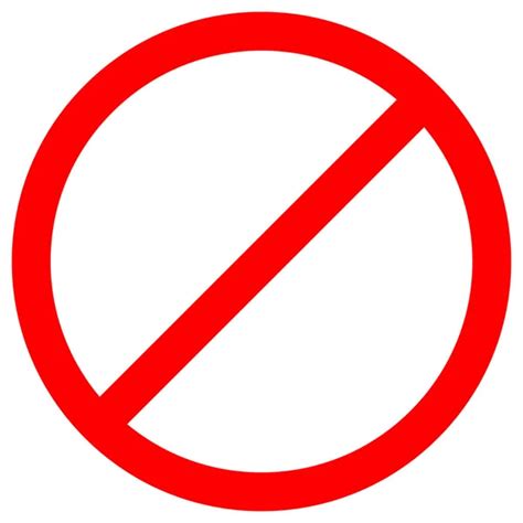 No Sign Red Prohibition Vector Sign Stock Vector Image By