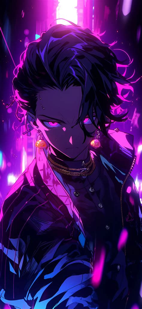 Stylish Anime Guy Purple Wallpapers Purple Anime Wallpapers 4k