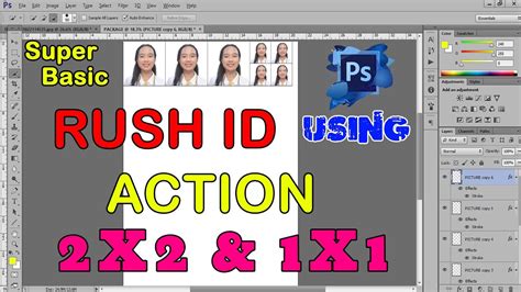 Rush Id Picture Using Photoshop Action Cs6 2x2 And 1x1 Tagalog